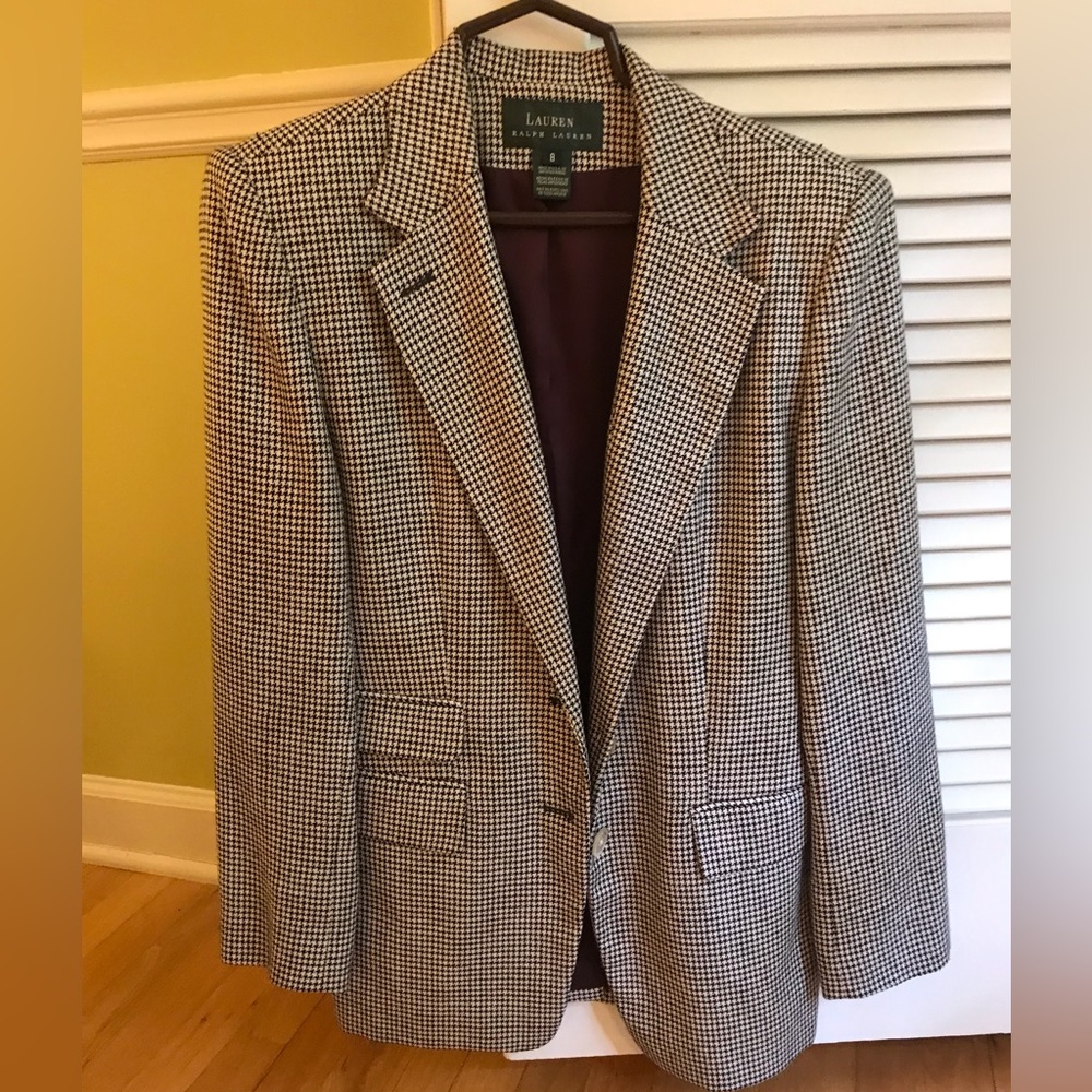 Ralph Lauren black and white blazer